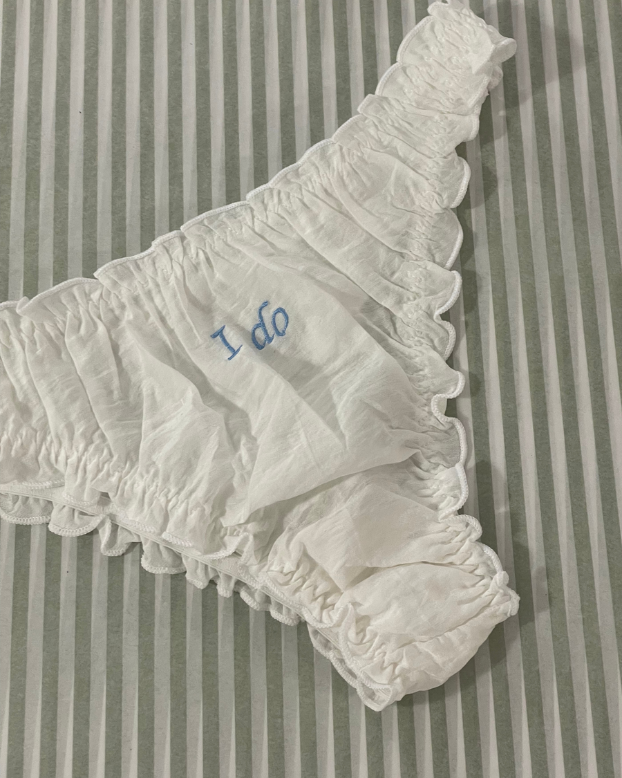 Cotton Panties Lace Lingerie Handmade Thong Panties Bridal