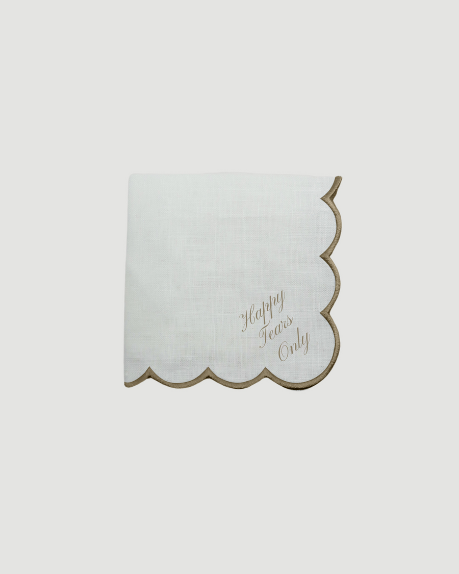 Personalised Scallop Handkerchief