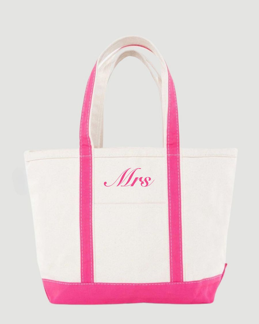 Personalised mrs beach bag on sale