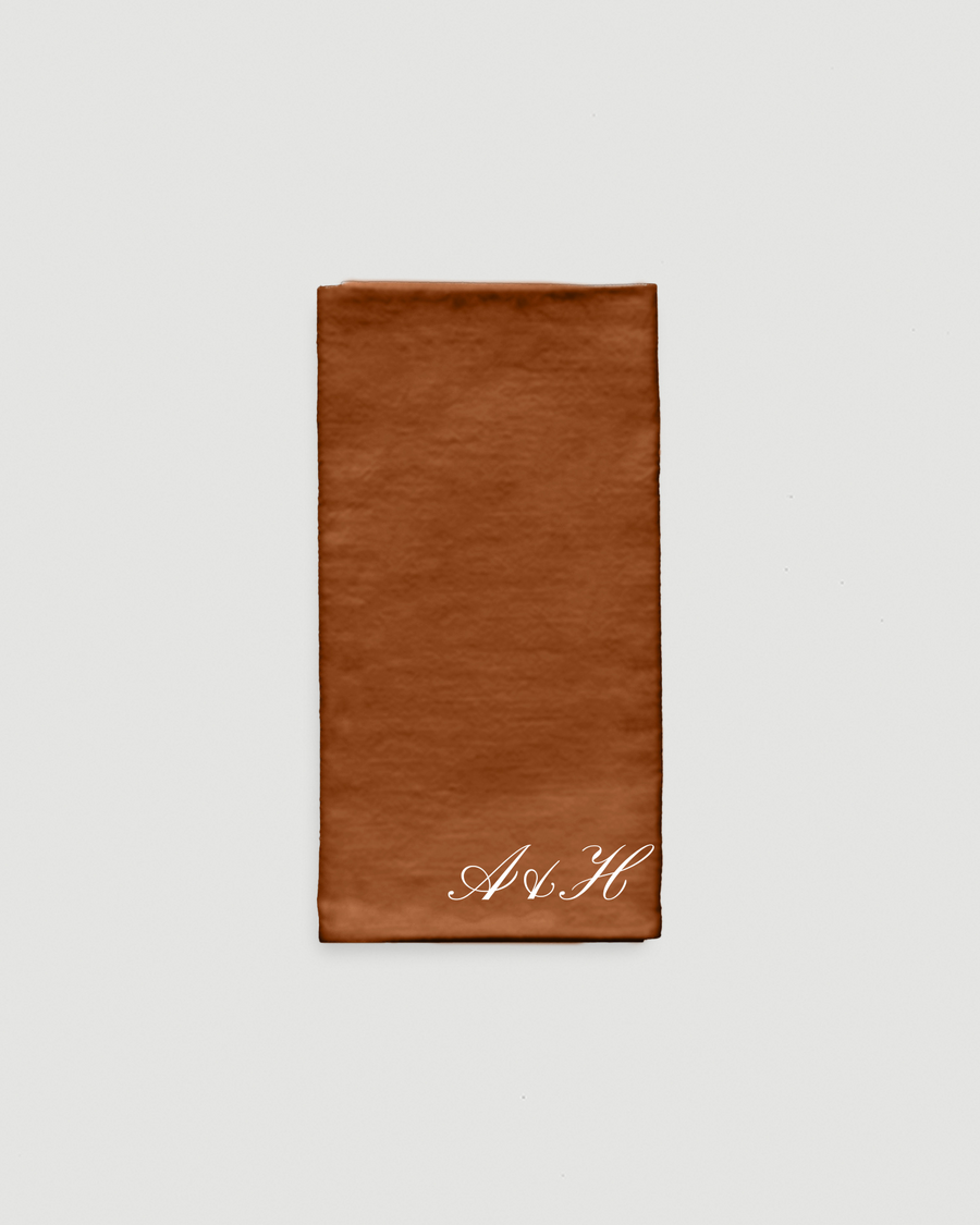 Personalised Rust Linen Napkin