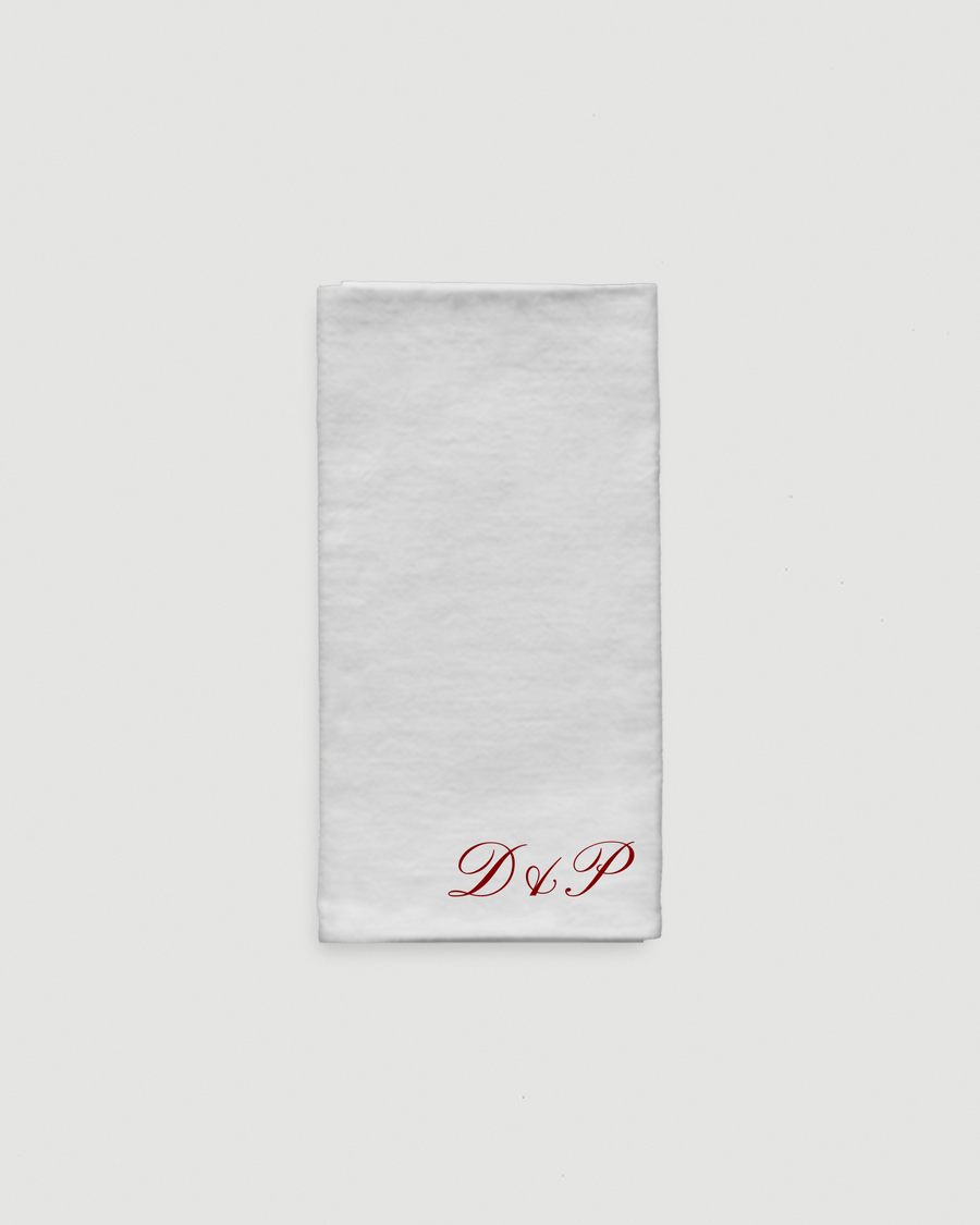 Personalised White Linen Napkin