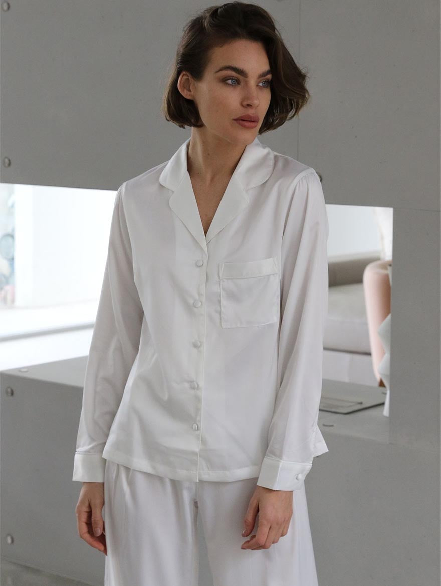 Sample Sale Toni Long Sleeve in White (Top Only)