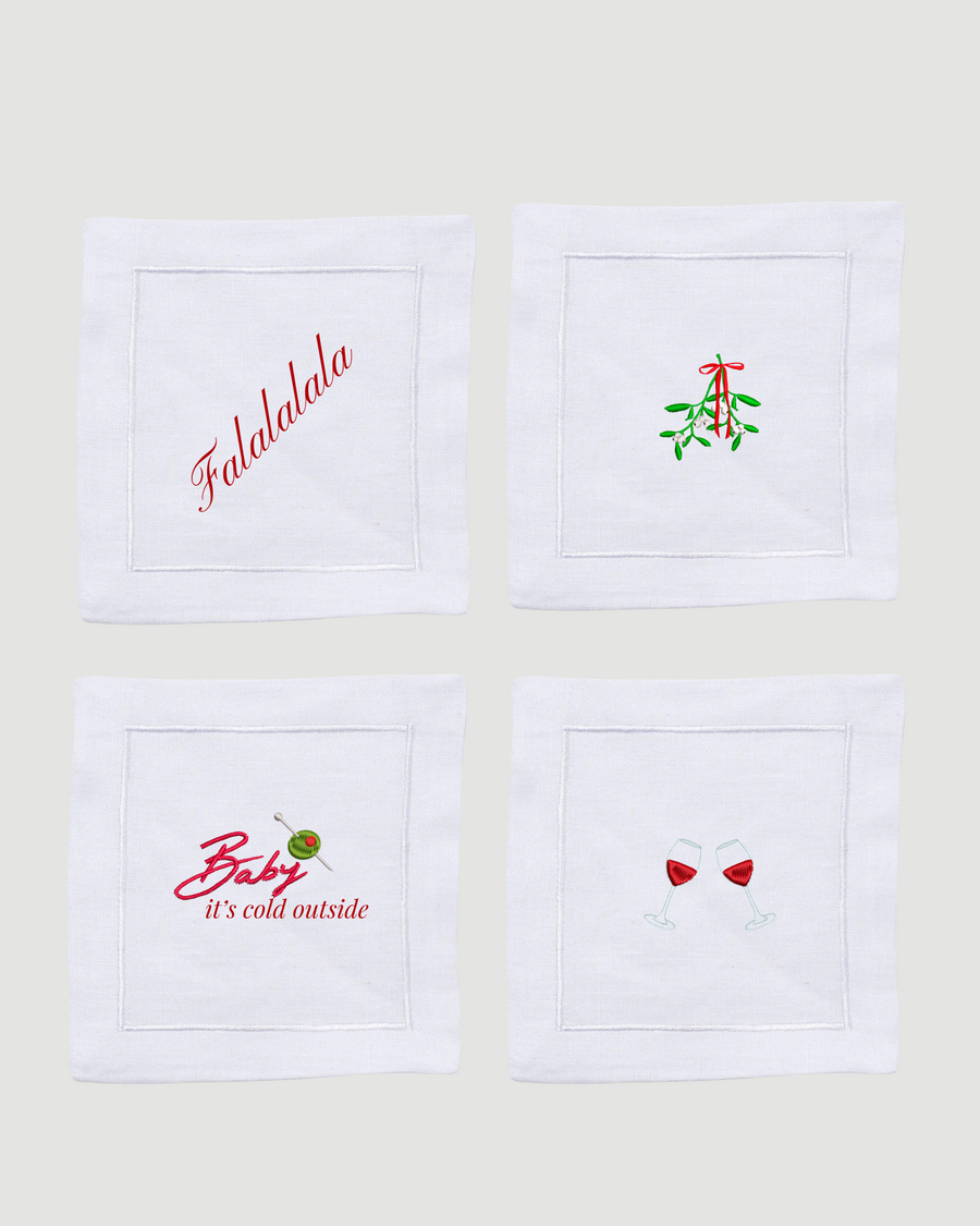 Christmas Cocktail Napkins (Set of 4)