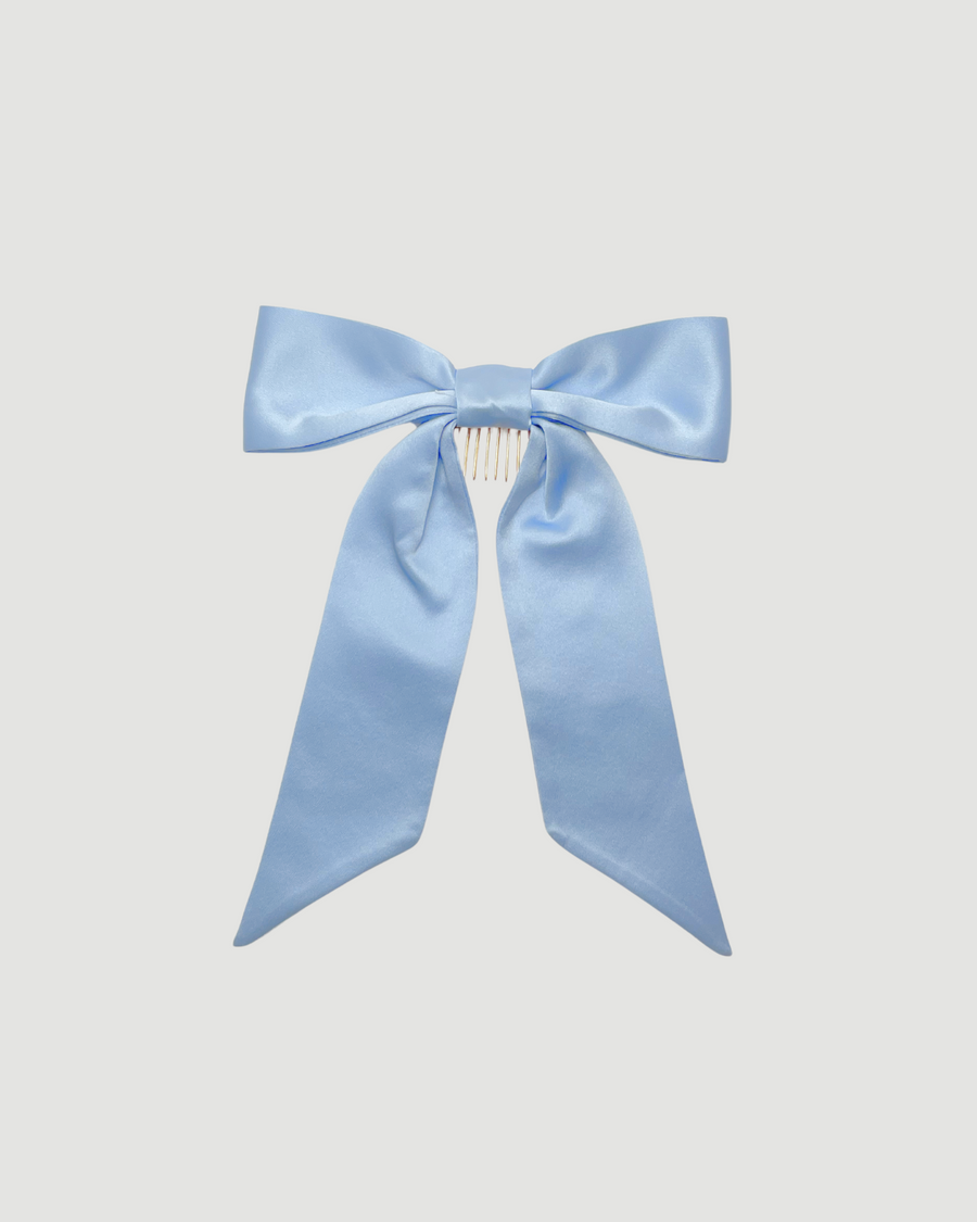 Classic Silk Bow in Baby Blue